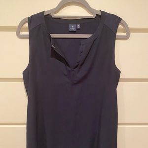 Kaari Blue Navy Sleeveless Top